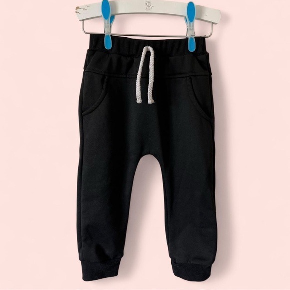 18-24 Months Toddler Baby Unisex Black Harem Jogger Sweatpants -Unbranded - Picture 1 of 8